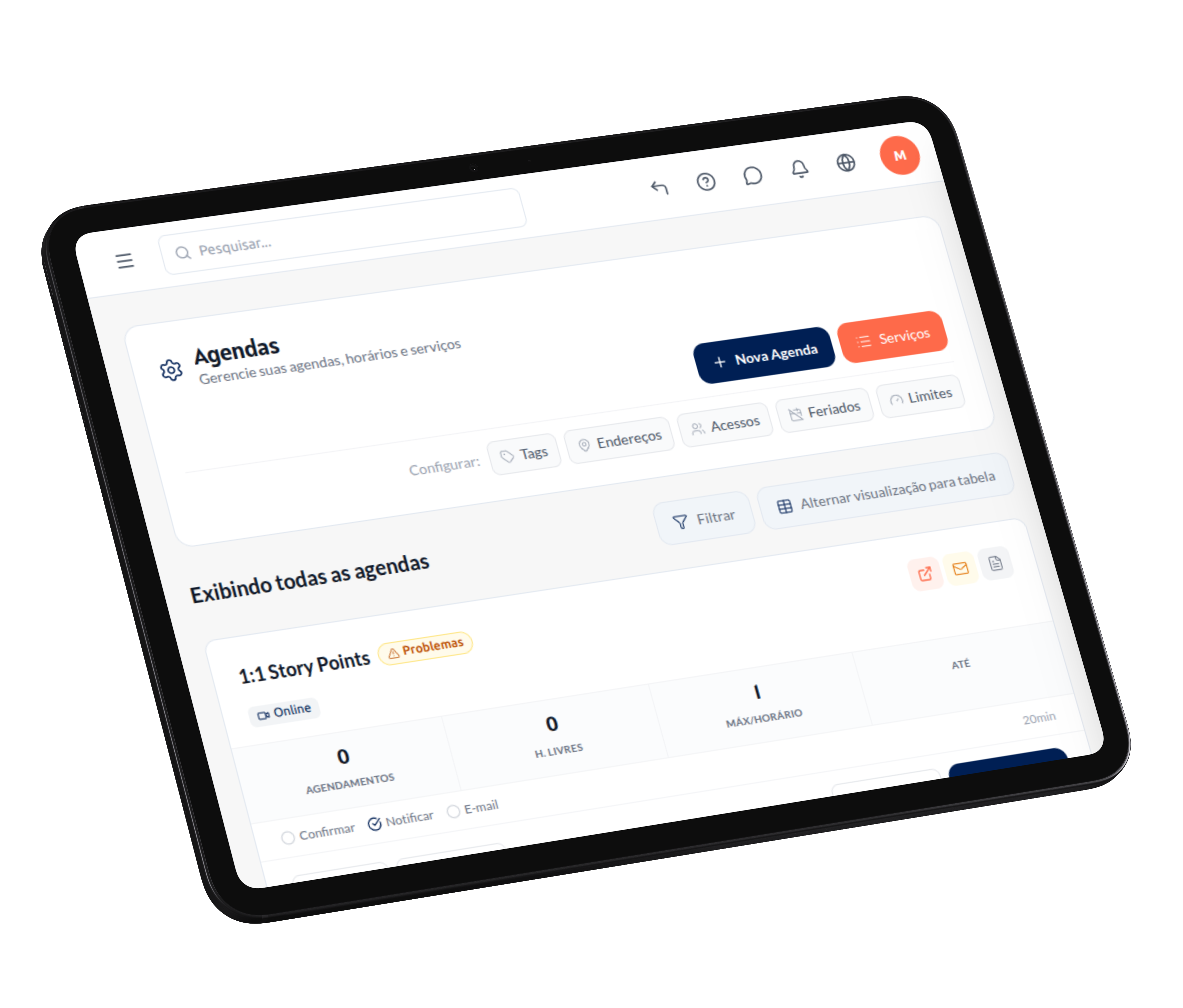 eAgenda auf Tablet
